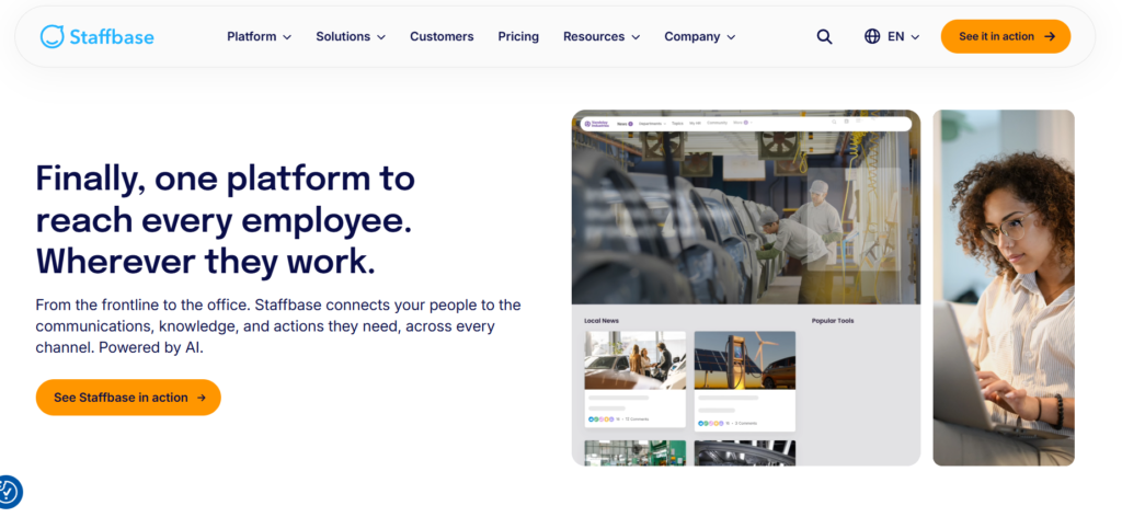 Staffbase Home Page 
