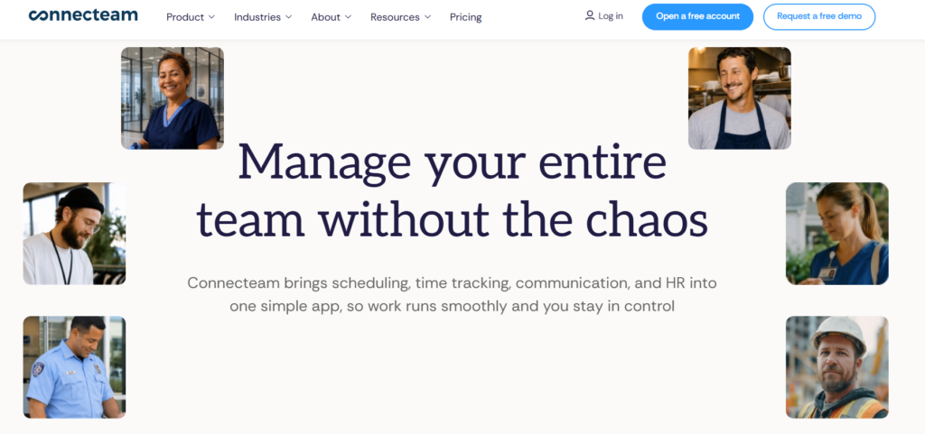 Connecteam home Page