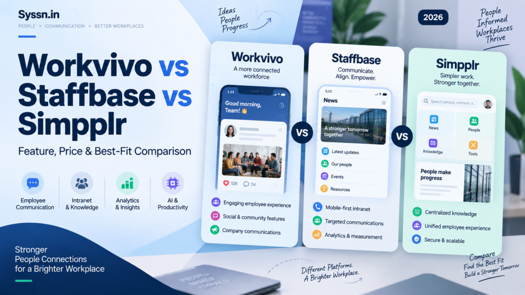 Workvivo vs Staffbase vs Simpplr