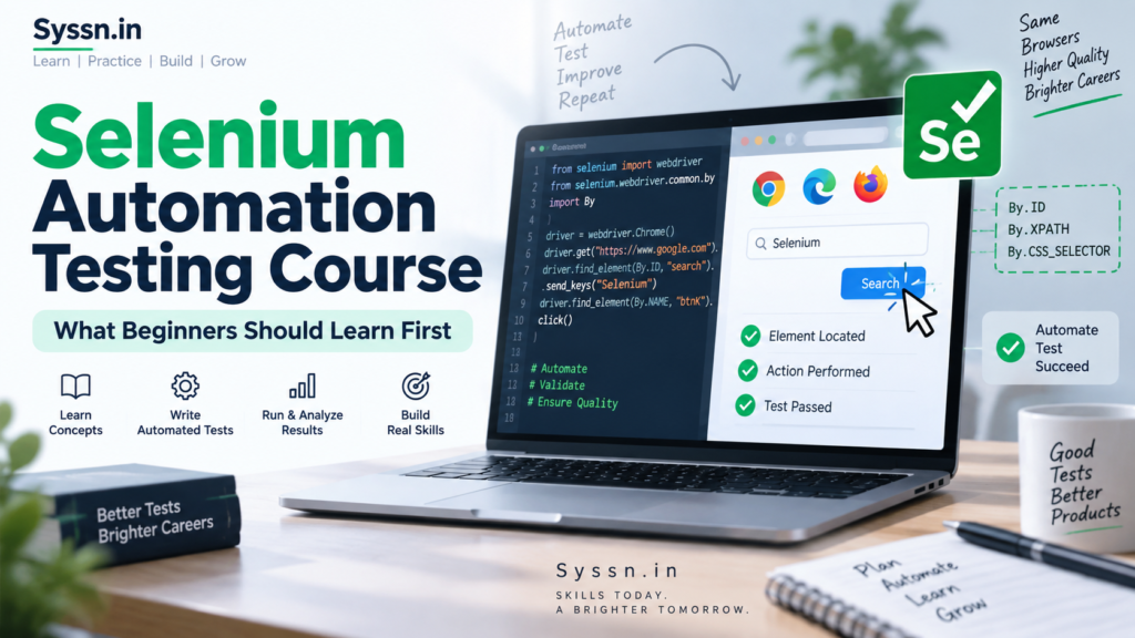Selenium Automation Testing Course