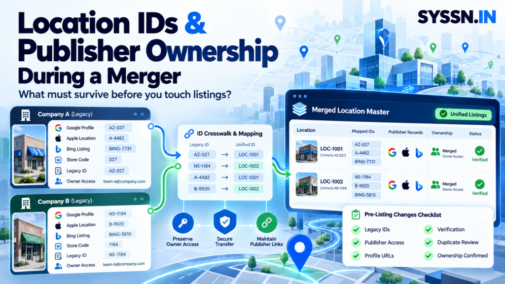 Location IDs and Publisher Ownership During a Merger